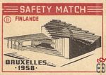 Finlande Bruxelles 1958 safety match