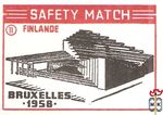 Finlande Bruxelles 1958 safety match