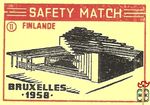 Finlande Bruxelles 1958 safety match