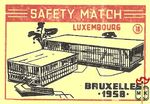 Luxembourg Bruxelles 1958 safety match