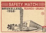 Ruanda-urundi Bruxelles 1958 safety match