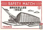 France Bruxelles 1958 safety match