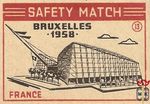 France Bruxelles 1958 safety match