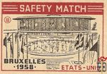 Etats-unis Bruxelles 1958 safety match