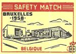 Belgique Bruxelles 1958 safety match