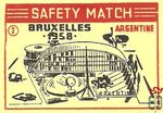 Argentine Bruxelles 1958 safety match