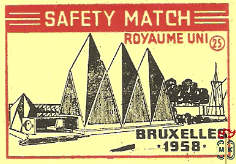 Royaume uni Bruxelles 1958 safety match