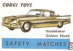 Studebaker Golden Hawk Corgi Toys safety matches