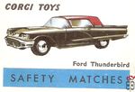 Ford Thunderbird Corgi Toys safety matches