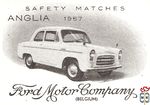 Anglia 1957 Ford Motor Company (Belgium) safety matches