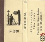 Le 1900 02/230.66.56. Restaurant Traiteur 80, rue des-Deux-Eglises 104