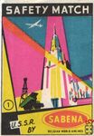 U.S.S.R. by Belgian world airlines safety match Sabena